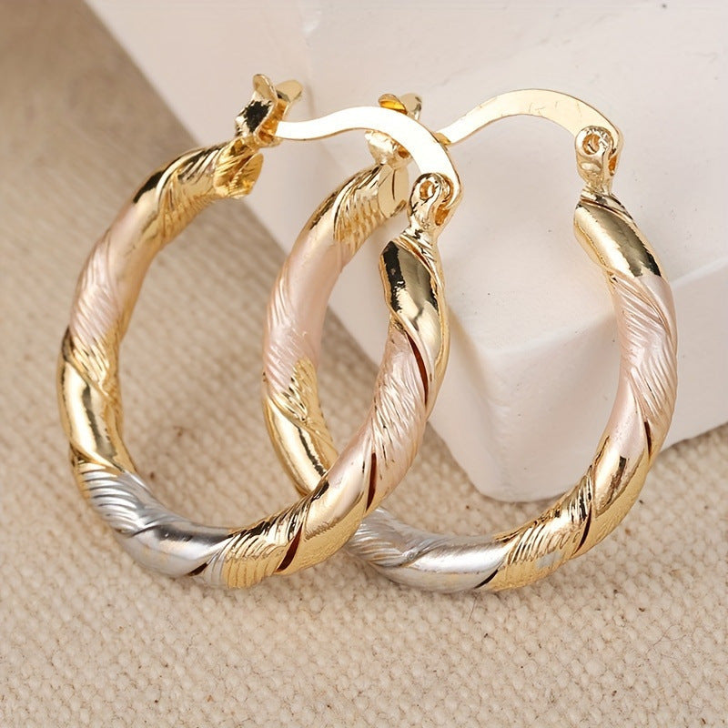 Exaggerated Earrings Retro Contrasting Colors Personalized Fashion Temperament