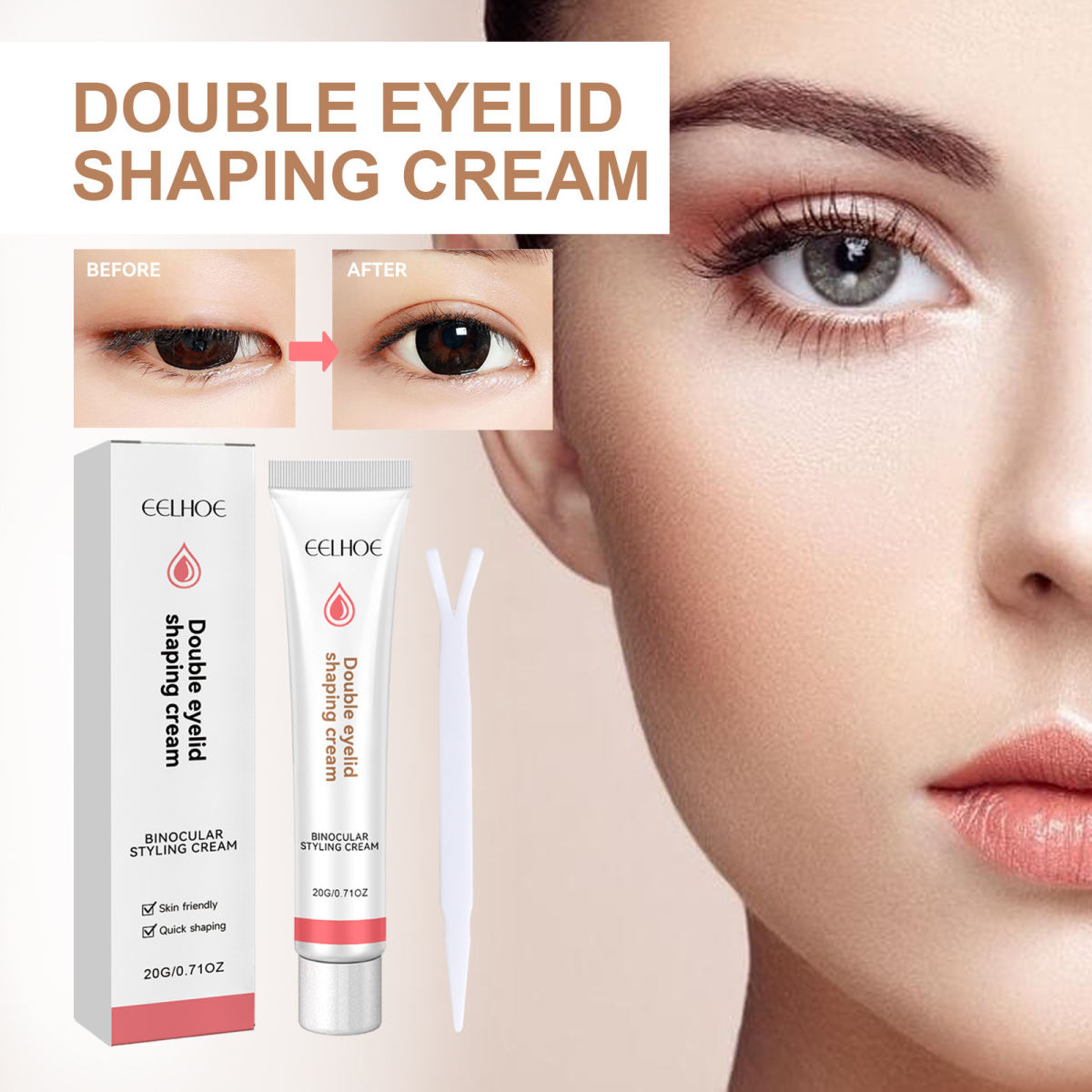 EELHOE Double-Eyelid Setting Cream Natural Double Eyed Beauty Eye-Setting Cream