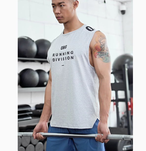 Summer Wicking Sports Vest Men's Mesh Ice Silk Lightweight Breathable Fitness Clothes
