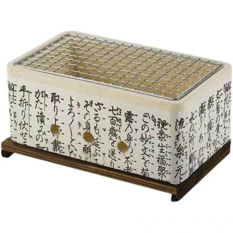 Portable Japanese-style Charcoal Barbecue Grill For Home And Outdoor Use