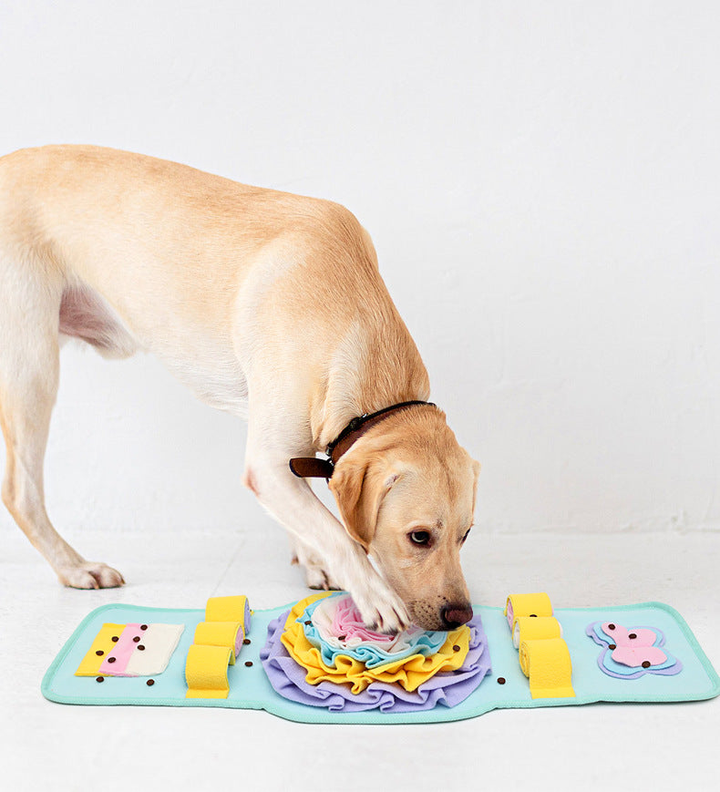 Pet Sniff Mat Watch-Style Dog Training Mat Anti-Slip Slow Feeding Pad Bite-Resistant Nosework Sniff Pad Interactive For Dog