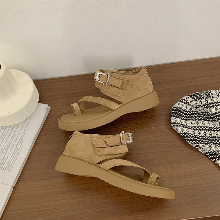 Niche Fashion Retro Thick Soled Roman Sandals For Women's New Fashion Sandals