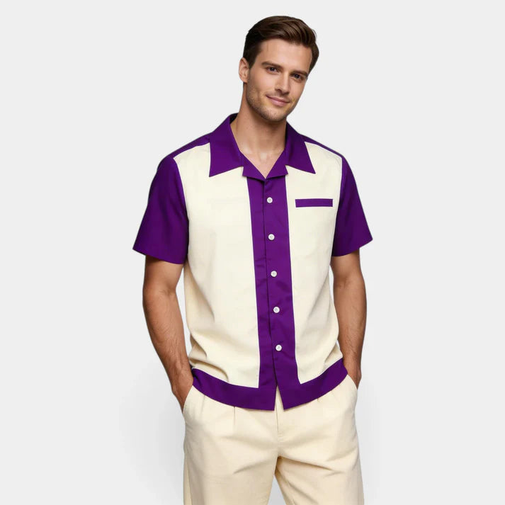 Men's Fashion Casual British Design Summer Short-Sleeved Shirt