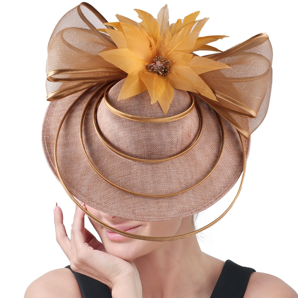 Bridal Hair Accessory - Feathered Fascinator for Wedding Banquets Parties and Photo Shoots