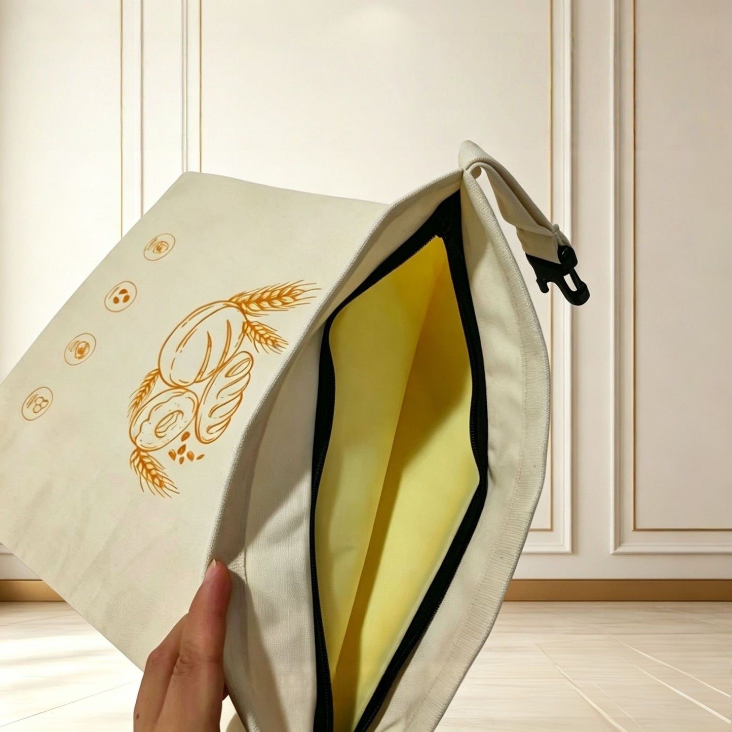 Beeswax Food-grade Bread Storage Bag With A Handle