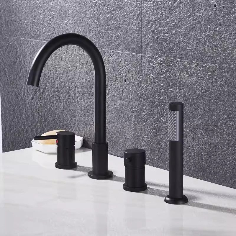 Copper Split-Body Vertical Four-Hole Bathtub Faucet