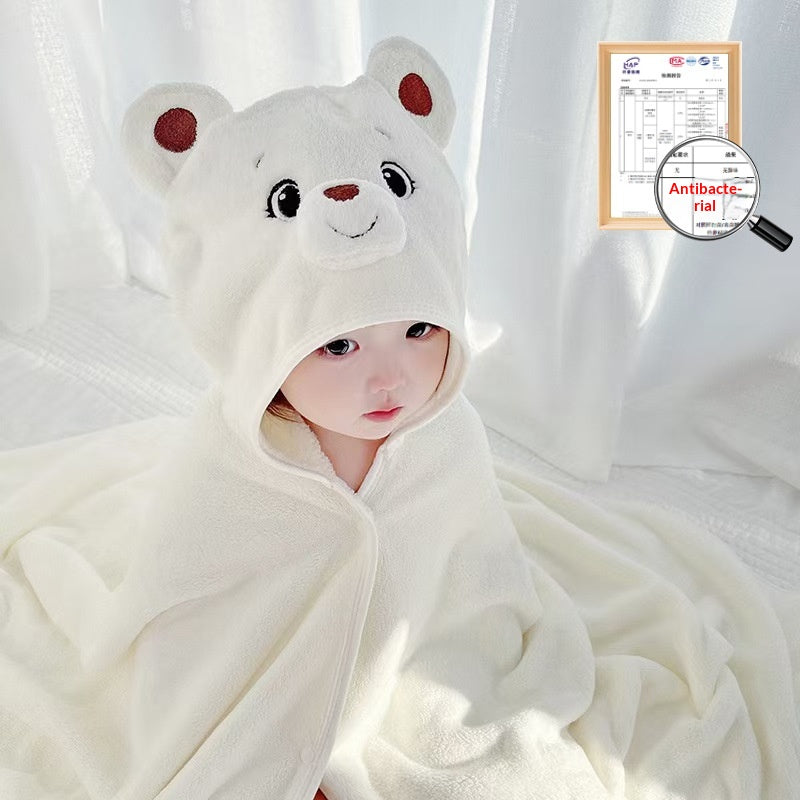 Childrens Bath Towel Boys And Girls Wearable Hooded Cape