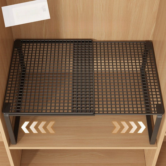 Minimally Designed Wardrobe With Layered Partitions And Storage Shelves