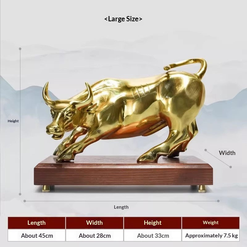 Bronze Ox Craftsmanship American-style Office Desk Home Decor Item