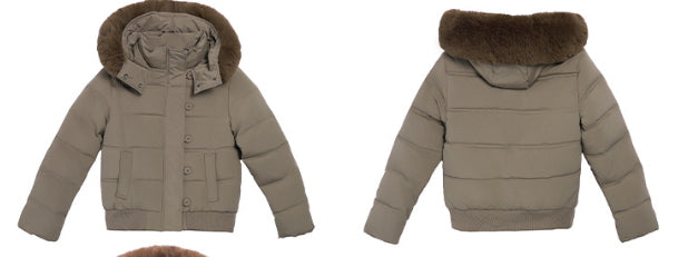 Korean Sweet Big Fur Collar Hooded Cotton Coat Jacket