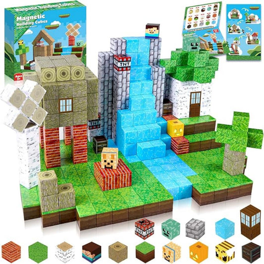 10 0Pcs Magnetic Building Blocks Set Puzzle Toy  Kids Children Toy Christmas Gift