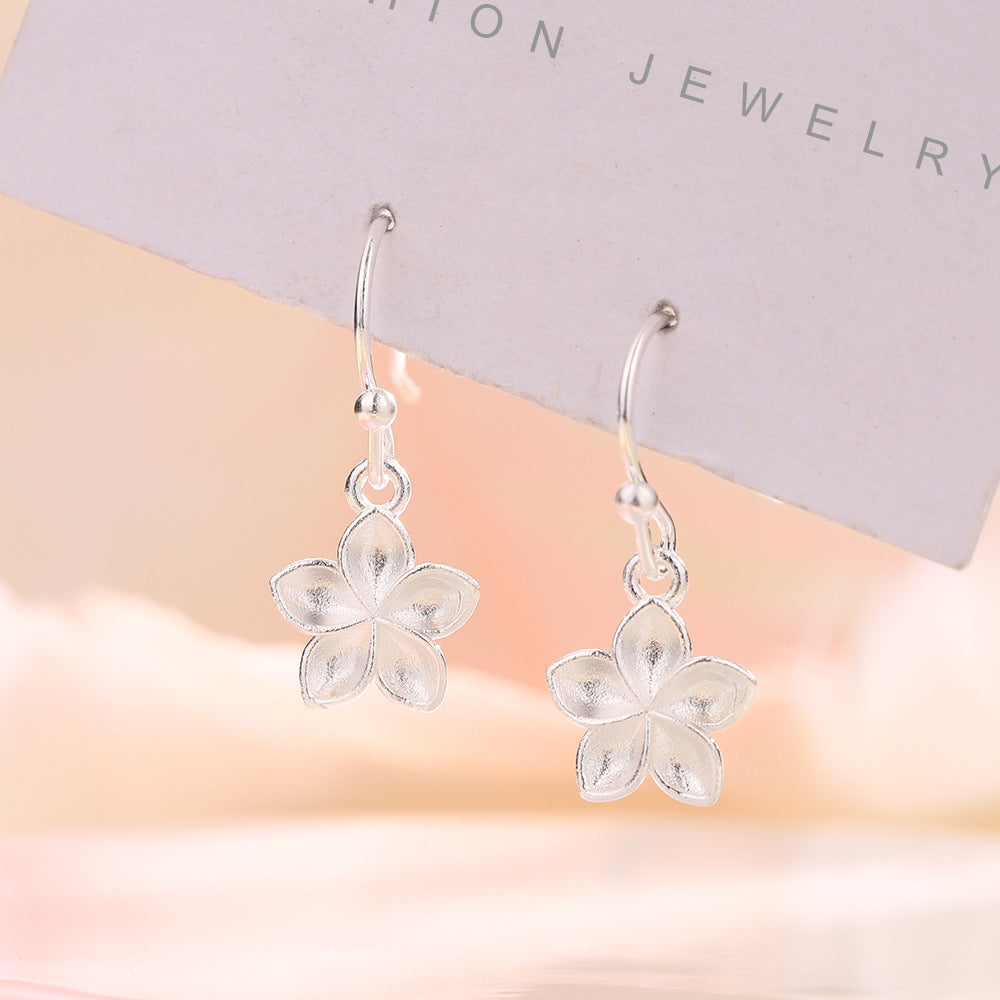 Korean-style Suede Flower Earrings Fresh And Feminine For Women