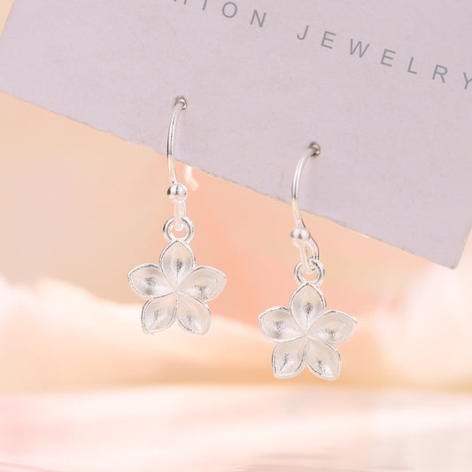 Korean-style Suede Flower Earrings Fresh And Feminine For Women