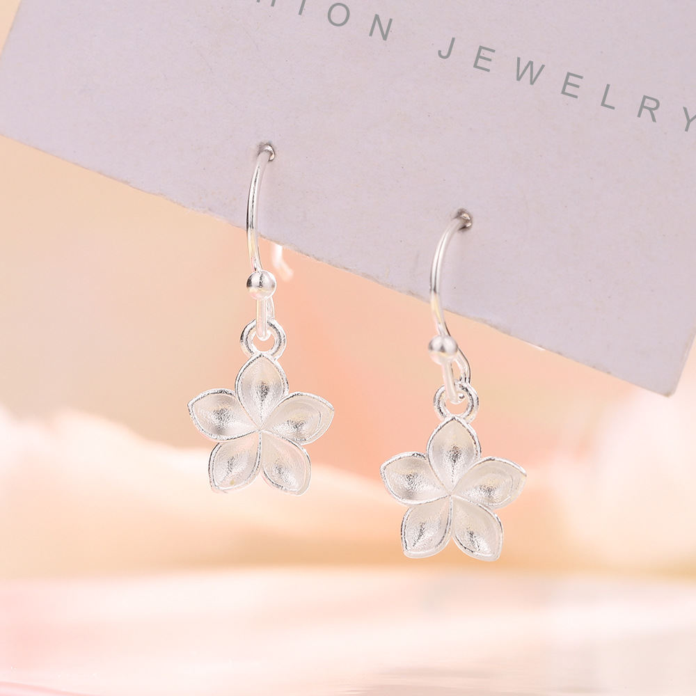 Korean-style Suede Flower Earrings Fresh And Feminine For Women