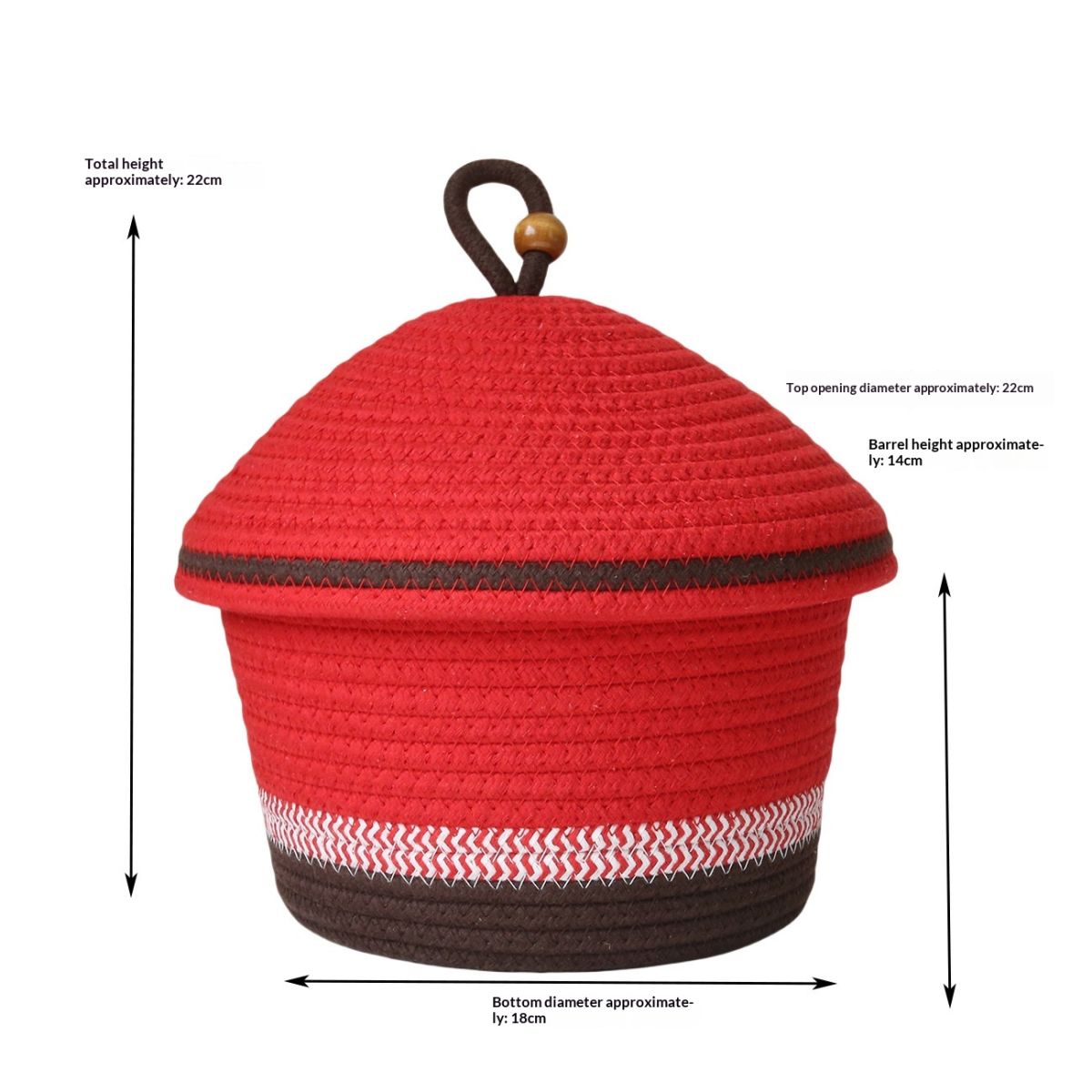 Festival Style Cotton Rope Storage Basket