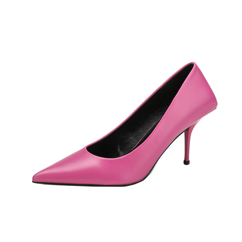 Womens Stiletto-heel Pointed-toe Low-cut Office Pumps