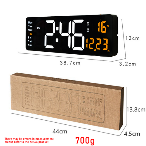 LED Large Big Jumbo Wall Desk Clock Digital Display With Calendar Temperature 16
