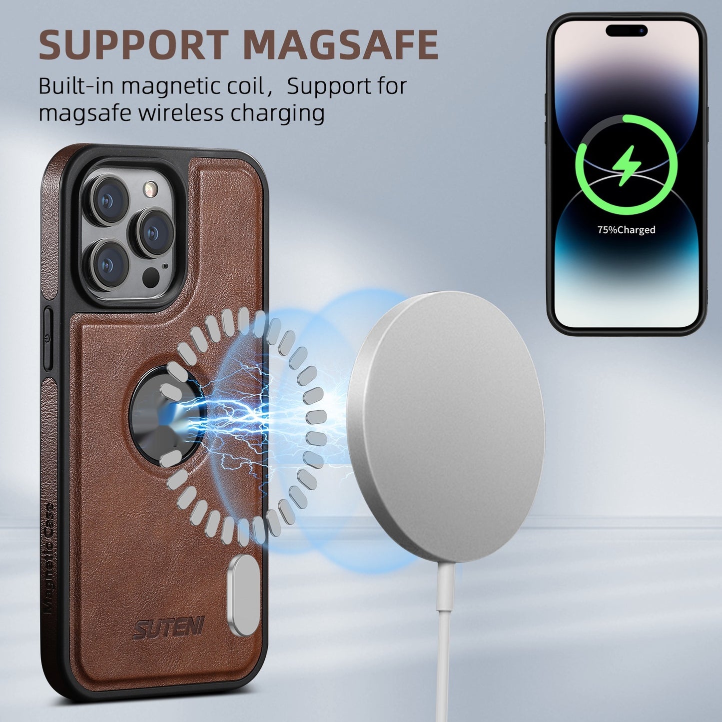 Applicable 16promax Phone Case Magnetic Charging Protective Sleeve