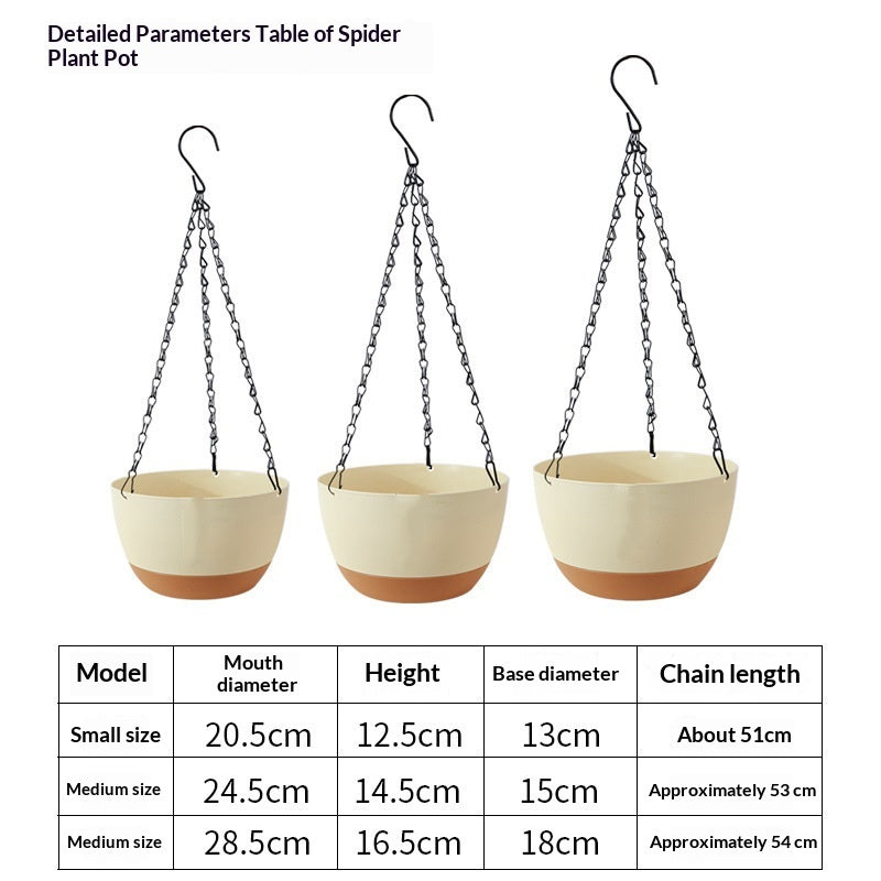 Thickened Resin Hanging Planter Basket Creative Vertical Pot For Pothos Succulents Durable Plastic Balcony Garden Decor
