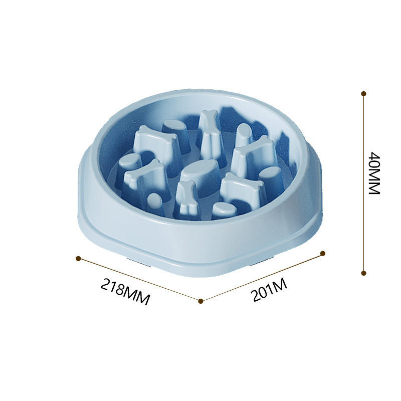 Pet Slow Food Bowl-Ingot Blue-1 piece