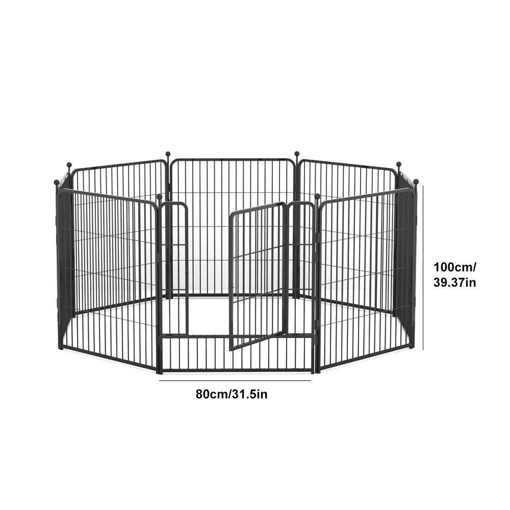 32 40 8 Panel Pet Dog Playpen Cage Enclosure Exercise Cat Puppy Metal Fence AU
