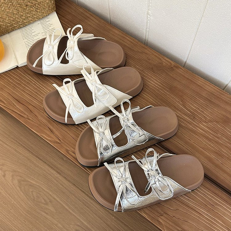 Boken Cool Slippers For Women's Summer Outdoor Wear, New French Style Super Popular And Beautiful Fashion Casual Flat Bottom Straight Drag