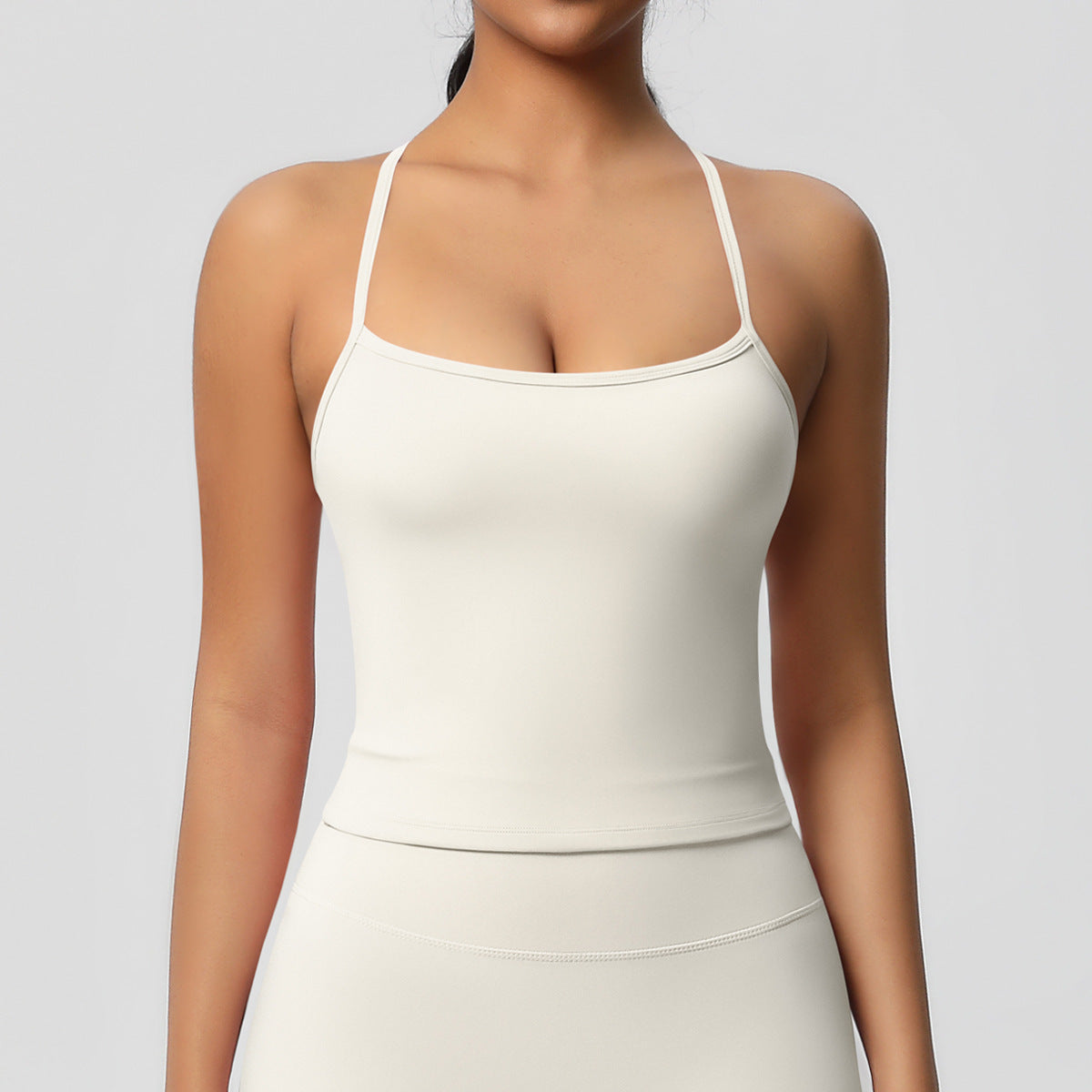 Double-sided Brushed Pure Color Tight Beauty Back Exercise Vest