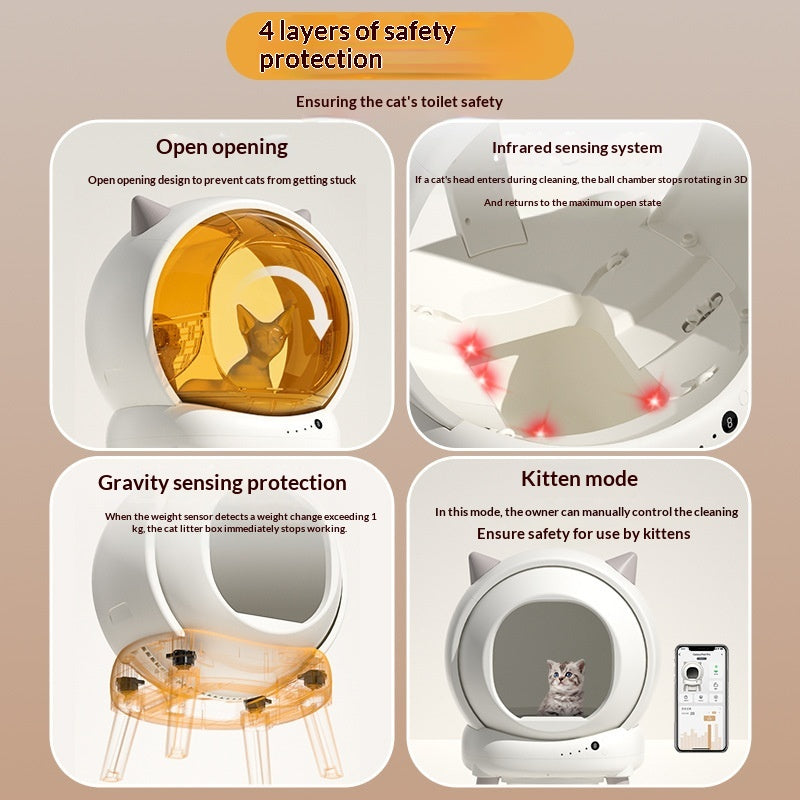 Fully Automatic Cat Litter Box Smart Roller Cat Toilet