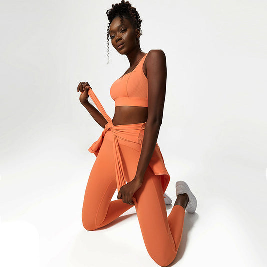Nude Feel Yoga Three-piece Suit Plus Size