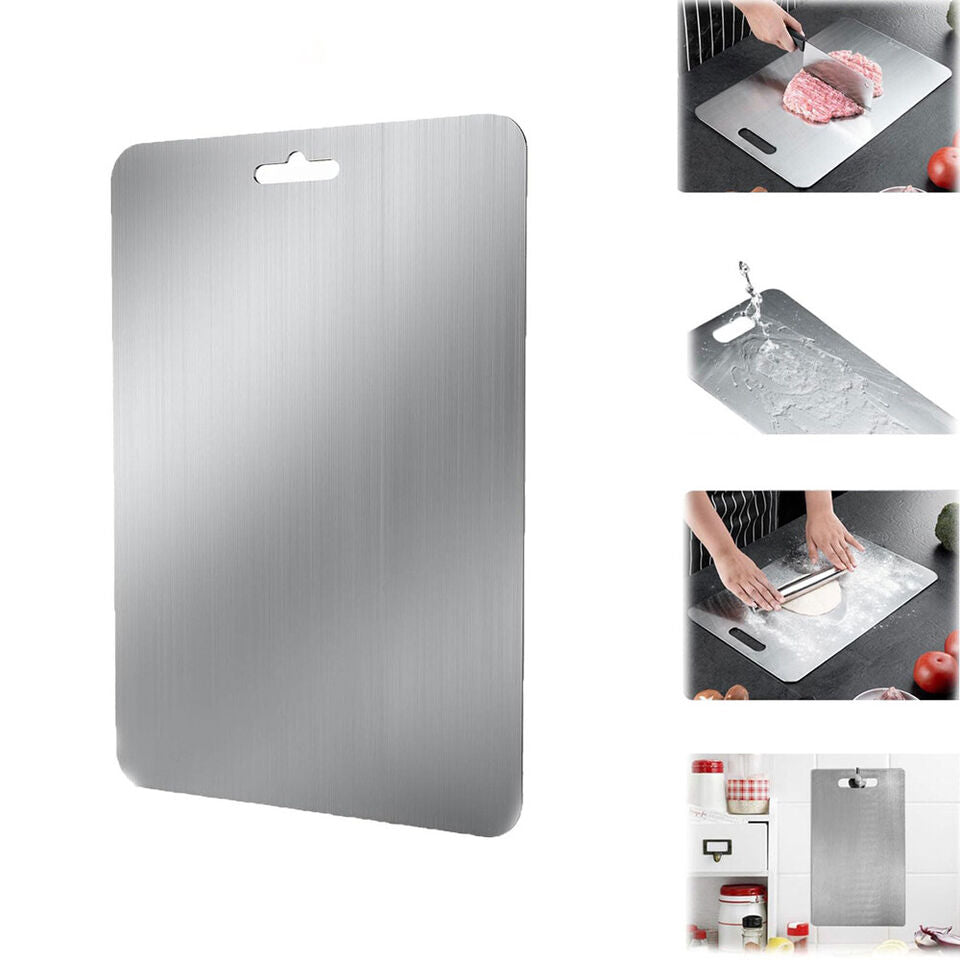 Cutting Board Double-Sided Stainless Steel Chopping Boards For Kitchen Camping