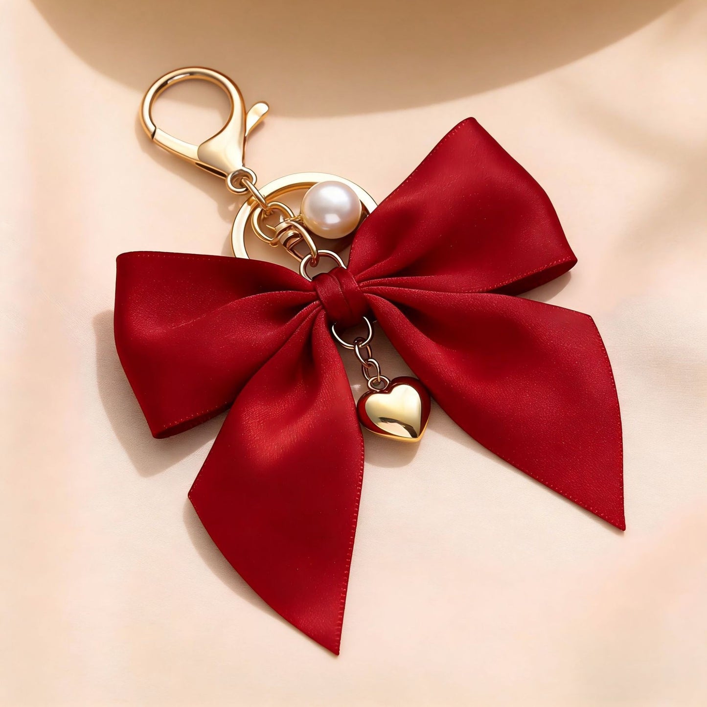 Korean-style Ribbon Bow Keychain Pendant Bag And Car Decoration