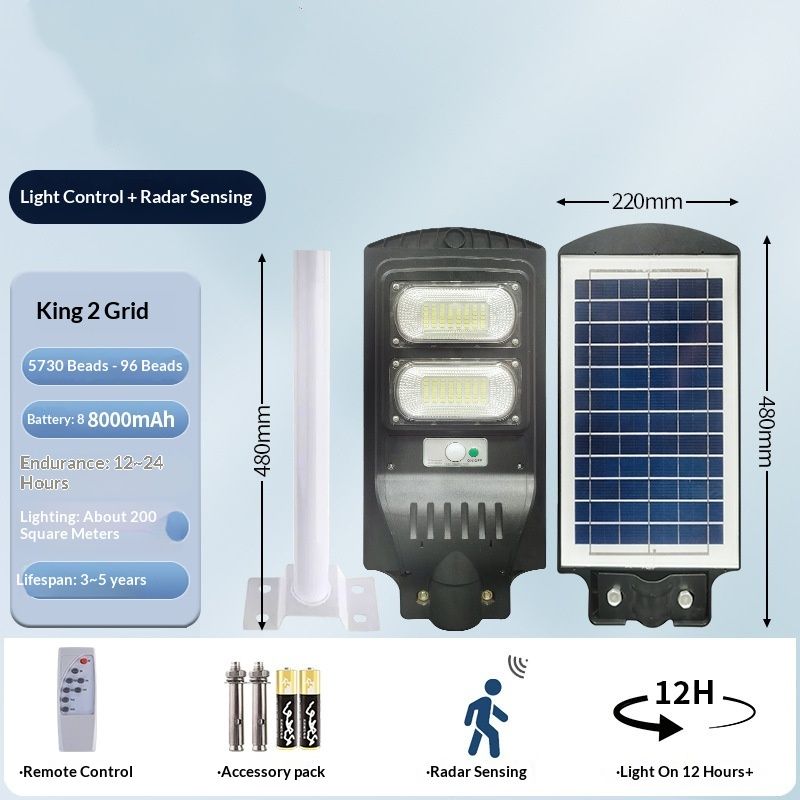 Outdoor Courtyard Solar-powered Motion-sensor Light