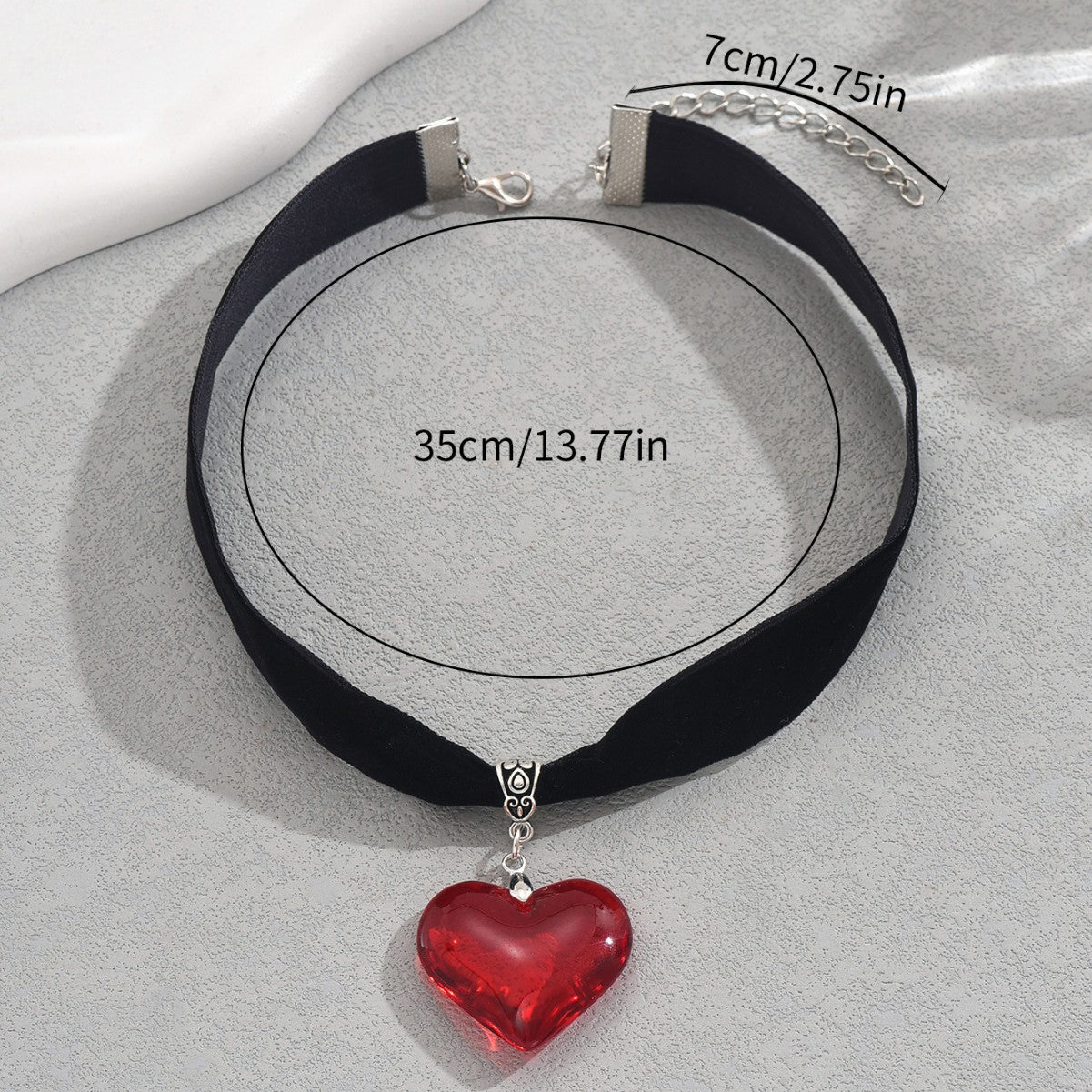 Fashion OL European American Women Choker, Sweet Cool Y2K Heart Niche Design Clavicle Necklace, Versatile Daily Neck Jewelry