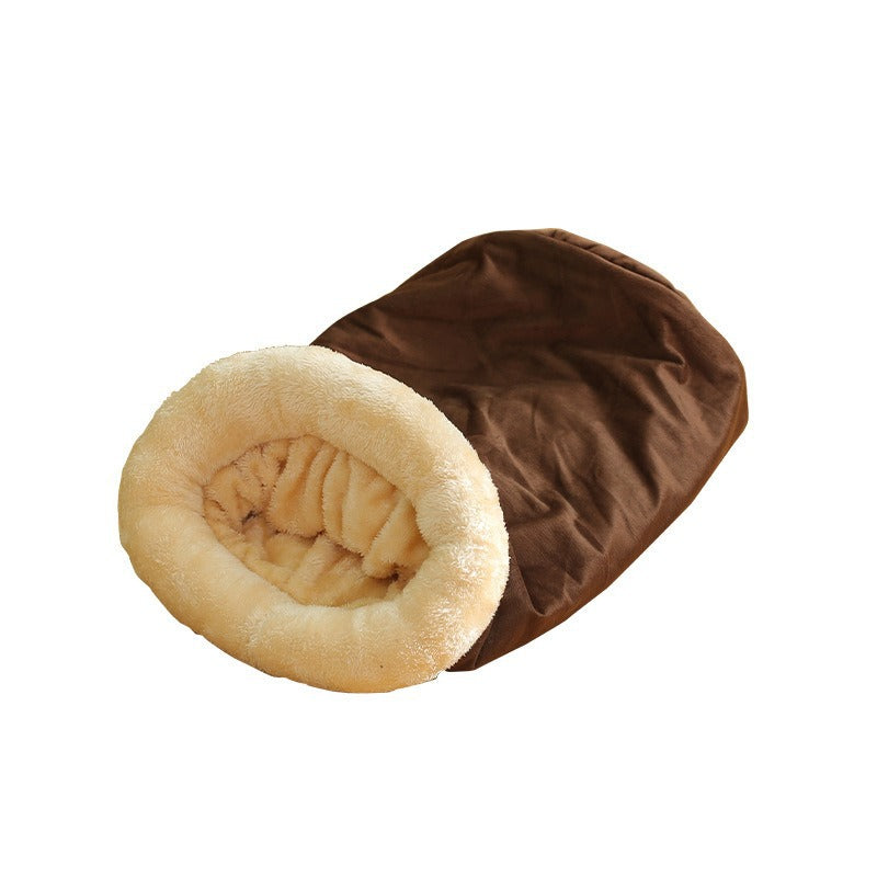 Pet Bed Winter Fleece-Lined Warm Cat Bed