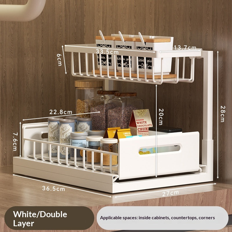 Under-sink Storage Rack For The Kitchen Sink