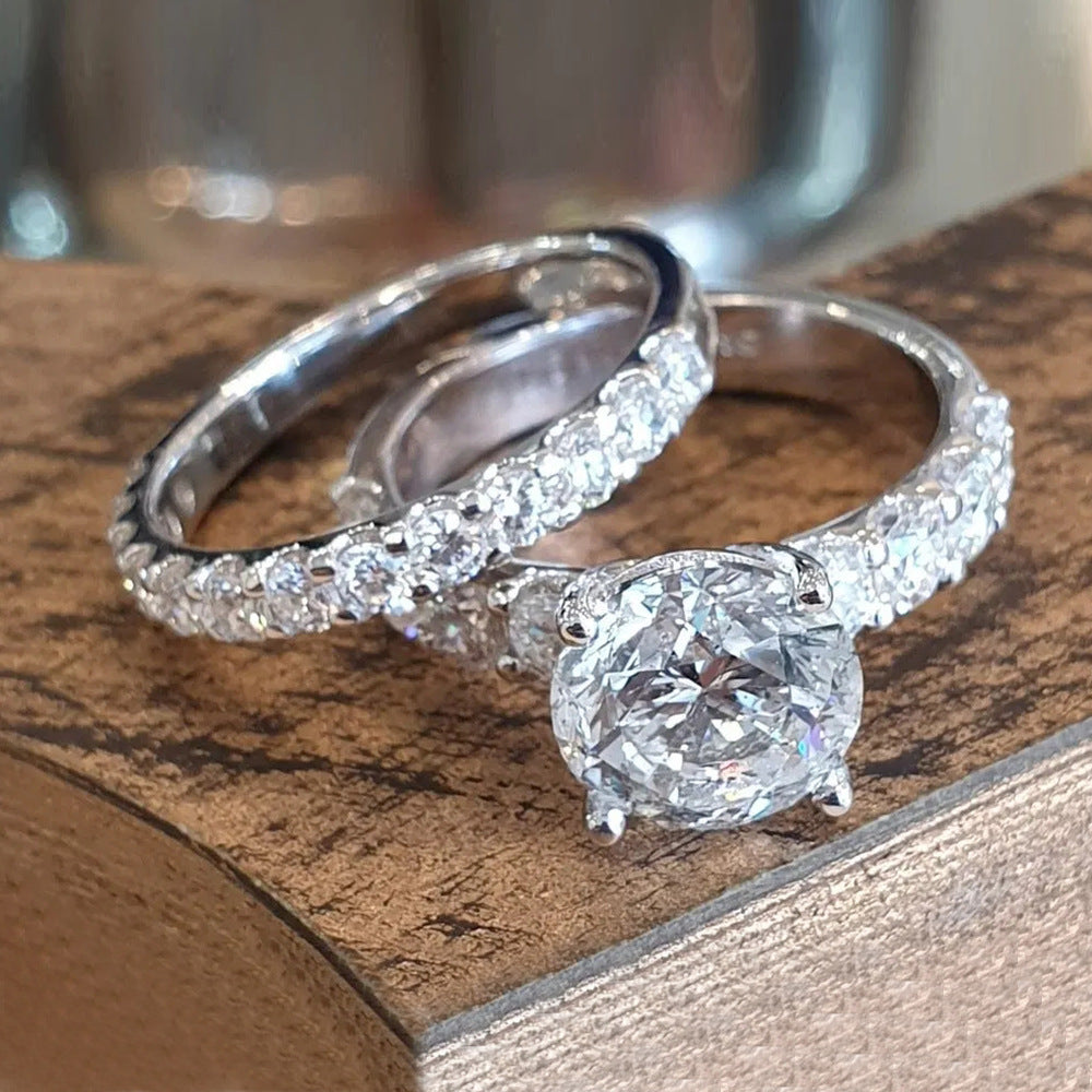Fashionable Best-selling Women's Zircon Couple Rings