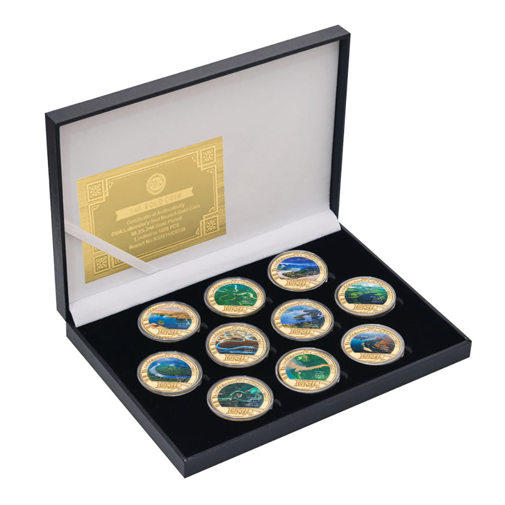Top Ten Rivers Coin Badge Gift Commemorative Medal