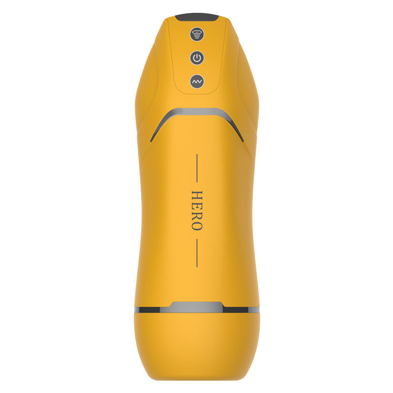 Mens Automatic Vacuum-Suction Smart-Warming Sound-Emitting Vibrating Toy