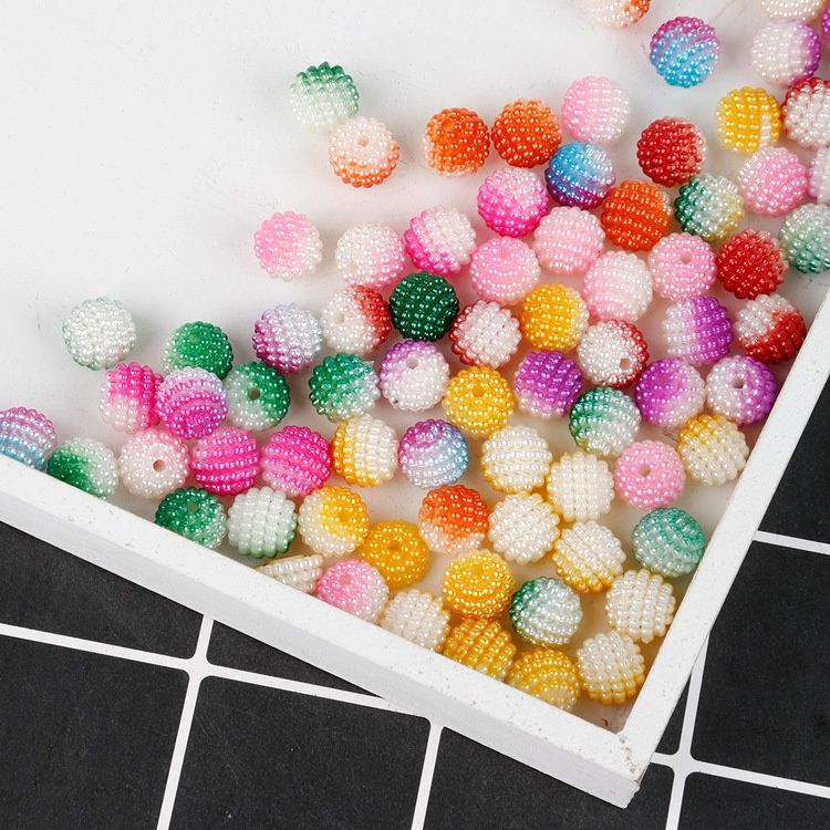 Colorful ABS Pearl Waxberry Beads Beaded Loose Beads Diy Handmade Earring Bracelet Jewelry Accessories Materials