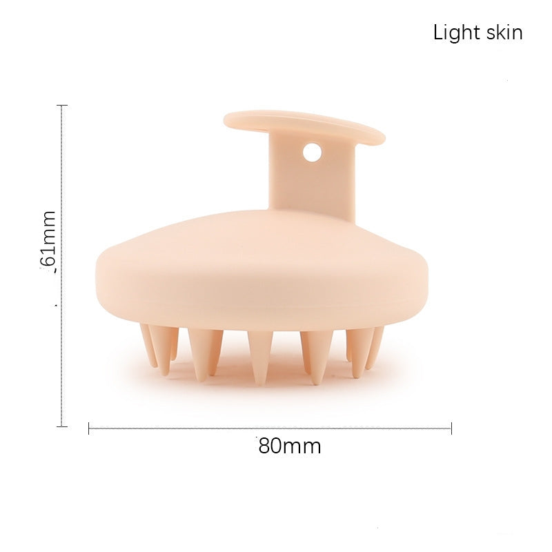 Silicone Round Hair Body Massage Brush For Bathing And Hair Care