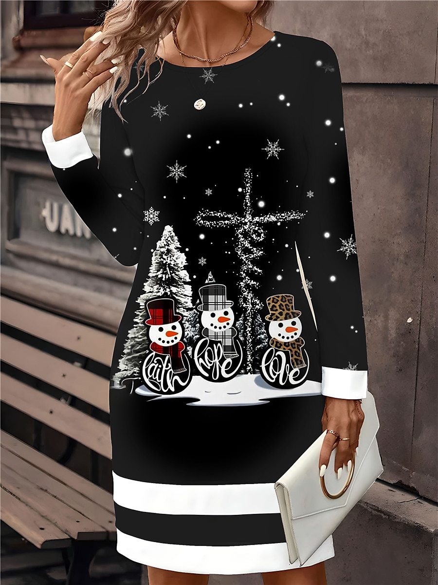 Women's Sweater Mini Dress Active Fashion