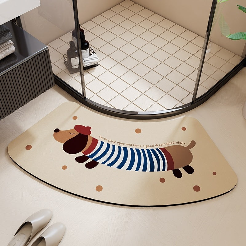 Diatomaceous Water-absorbing Bath Mat For The Toilet And Shower
