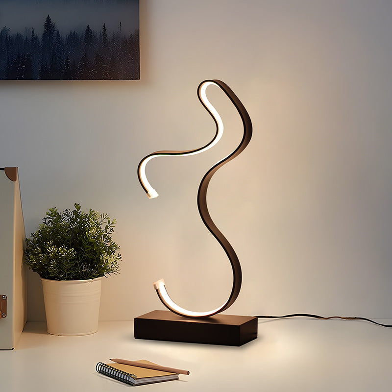Spiral Desk Lamp, Simple And Adjustable LED Desk Lamp With USB Power Supply