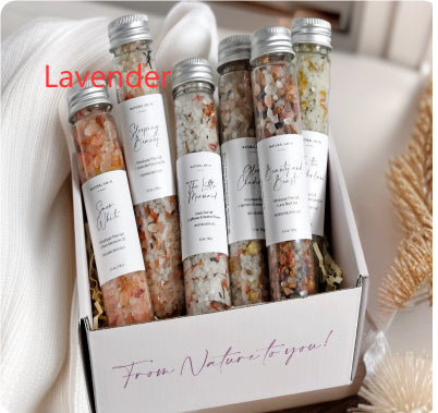 Bath Salts Dried Flowers Bathing Salts Solid Color Bottled