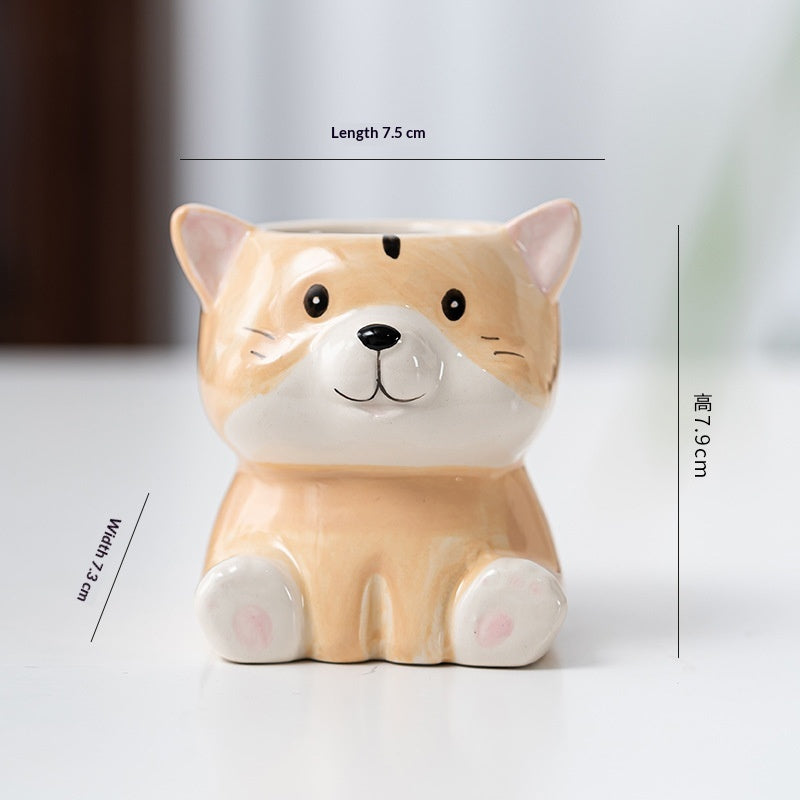 Cartoon Succulent Flower Pot Creative Home Gardening Planter