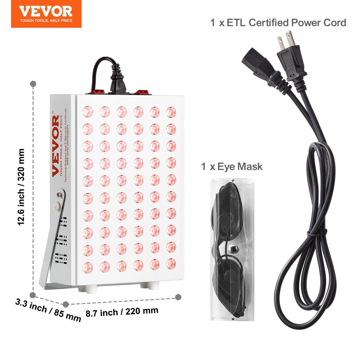 Red Light Therapy For Body Face, 60 Dual-Chip LEDs, Red 660nm & Near Infrared 850nm Combo, High Power Red Light Therapy Panel For Recovery, Pain Relief, Wound Healing, Skin Health, 80W
