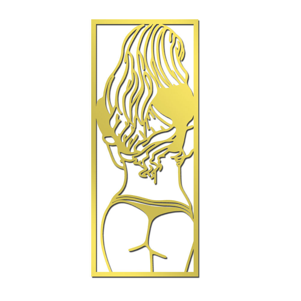 3D Line Beauty Acrylic Mirror Decorative Wall Sticker