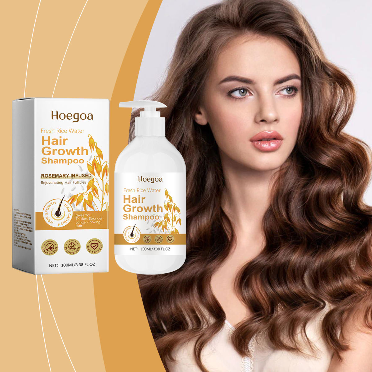 Cleansing Hair Fluffy Nourishing Frizz Smooth Hair Brightening Care Shampoo