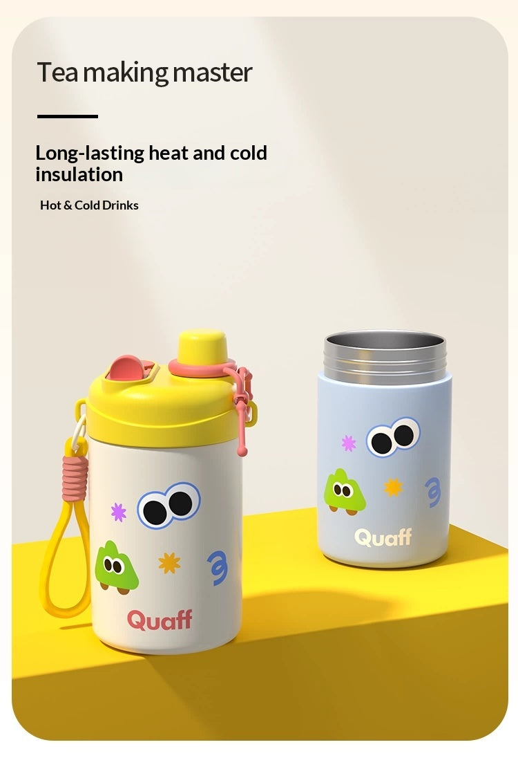 Dual-use Insulated Mug For Home Use With A Straw Keeps Drinks Both Cold And Hot