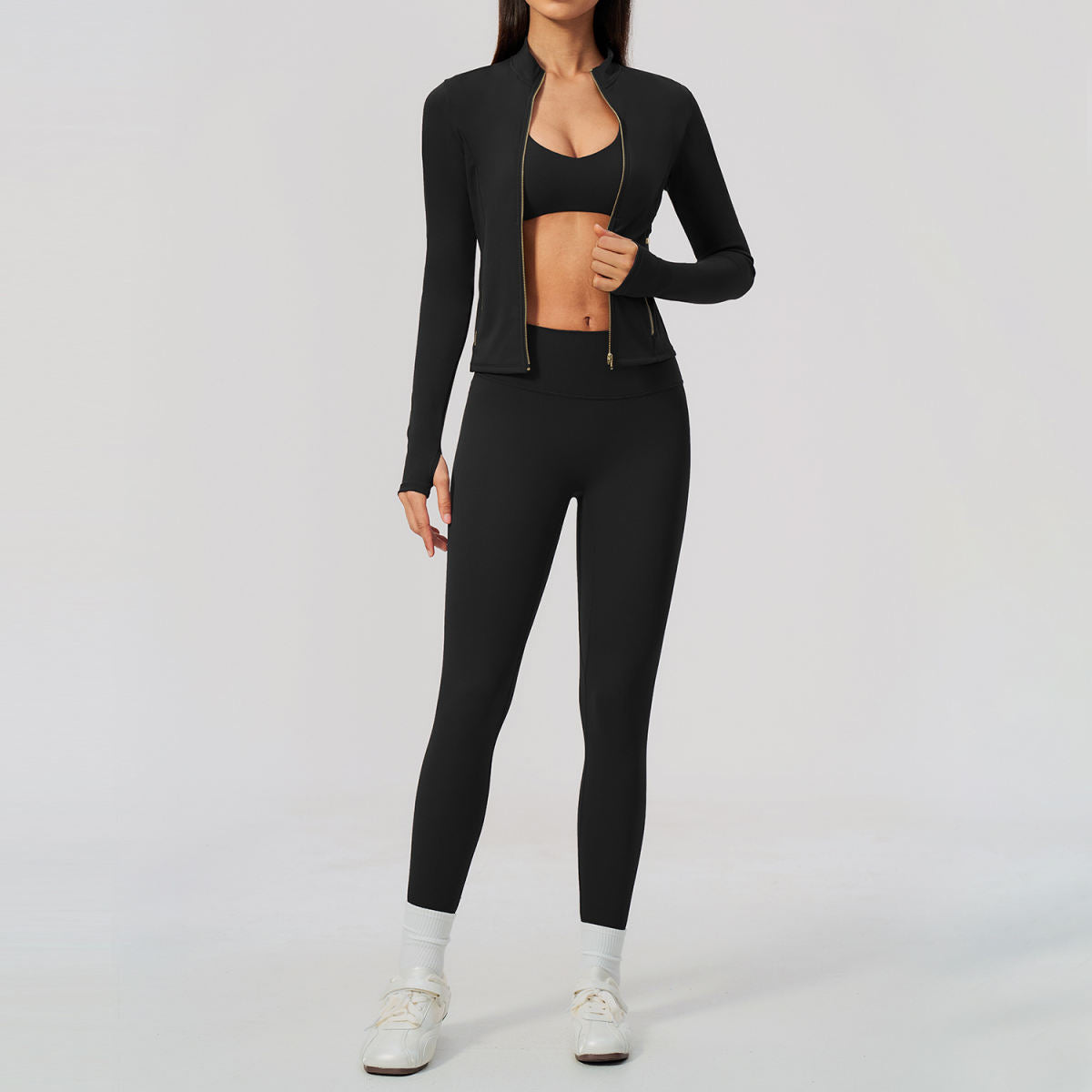 Tight-fitting Quick-drying Three-piece Outdoor Yoga Outfit
